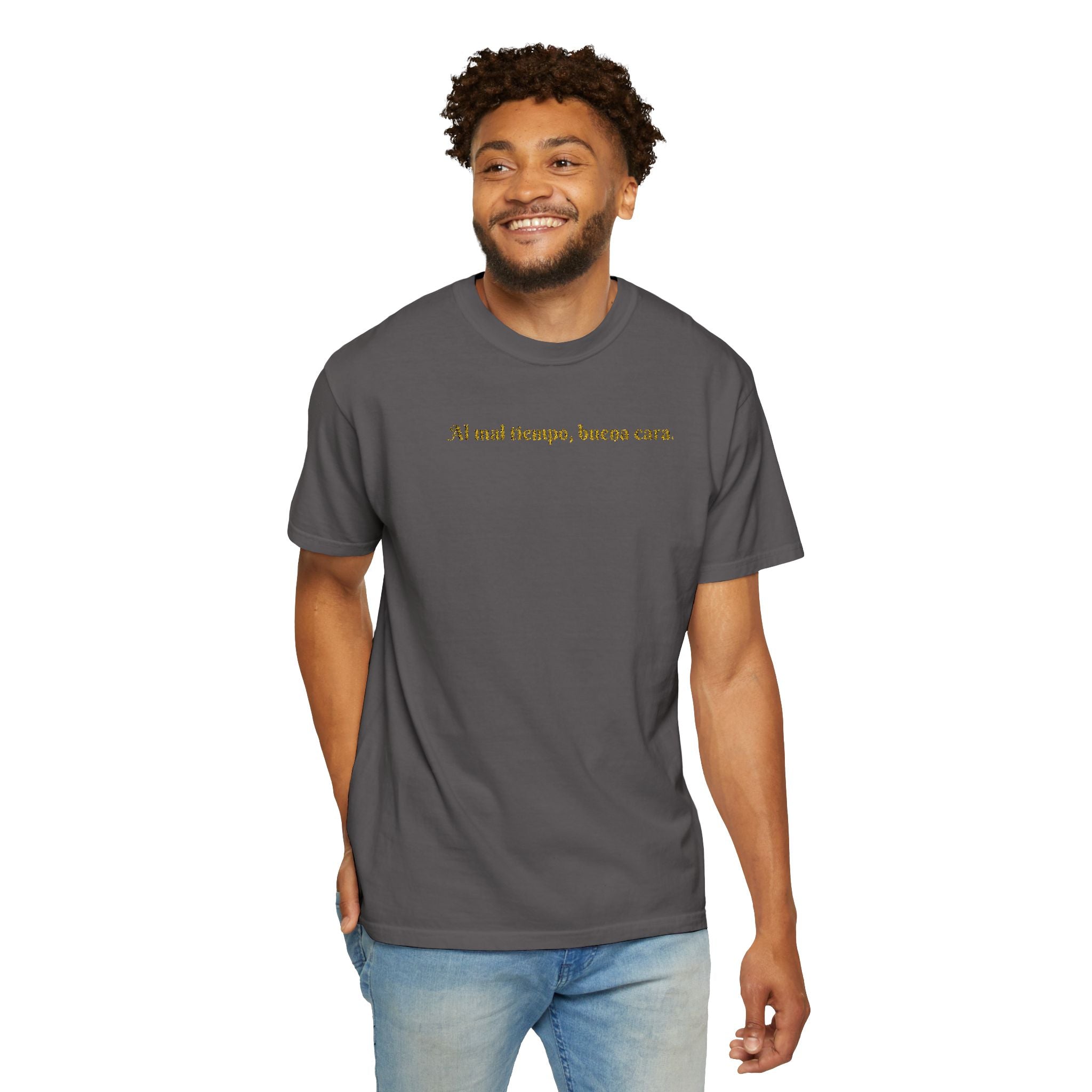 Embroidered Unisex T-shirt - Al mal tiempo, buena cara