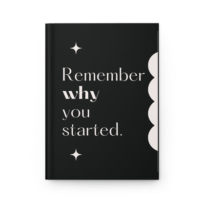 Remember Why You Started" Hardcover Journal