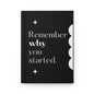 Remember Why You Started" Hardcover Journal