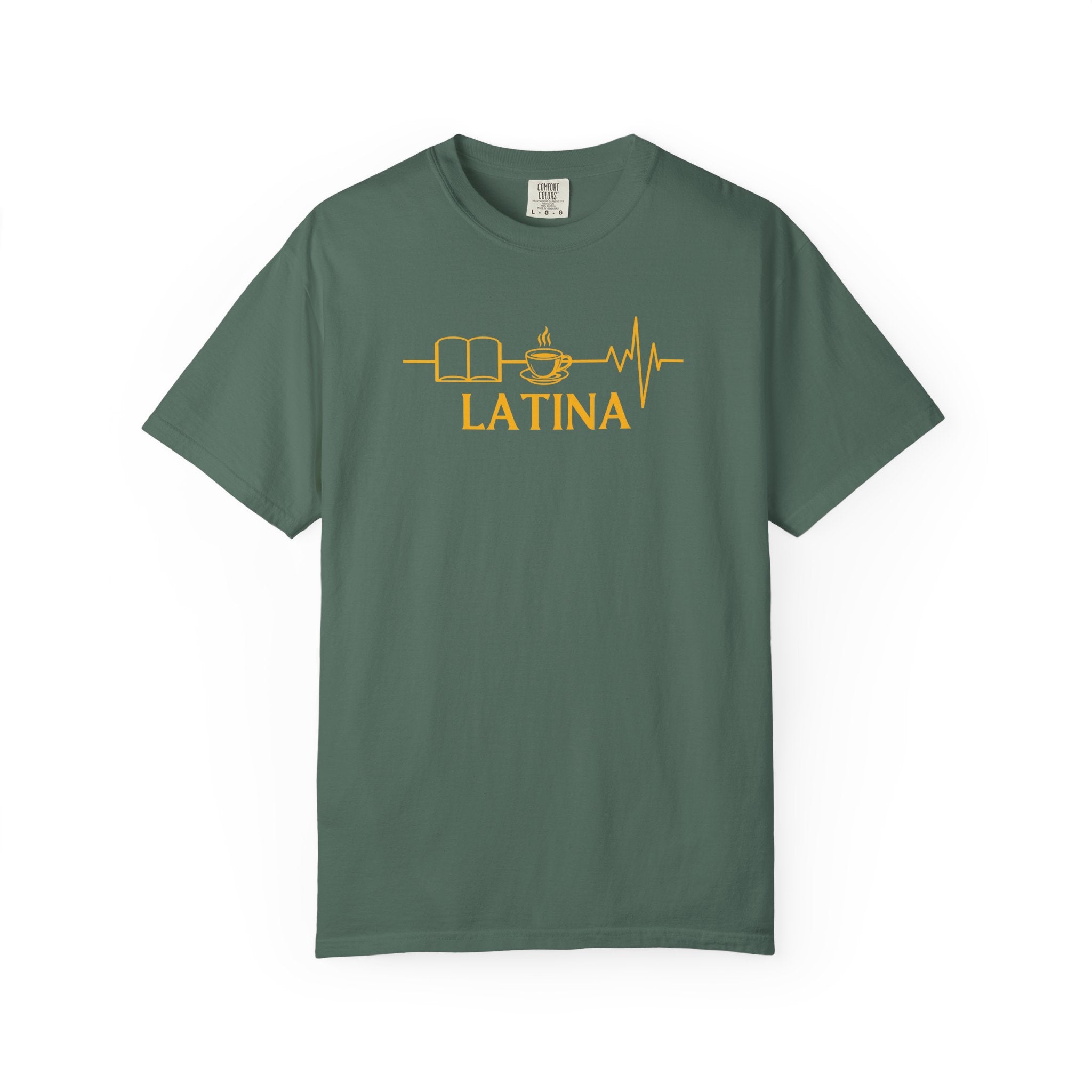 Latina with Coffee & Book Heartbeat T-Shirt
