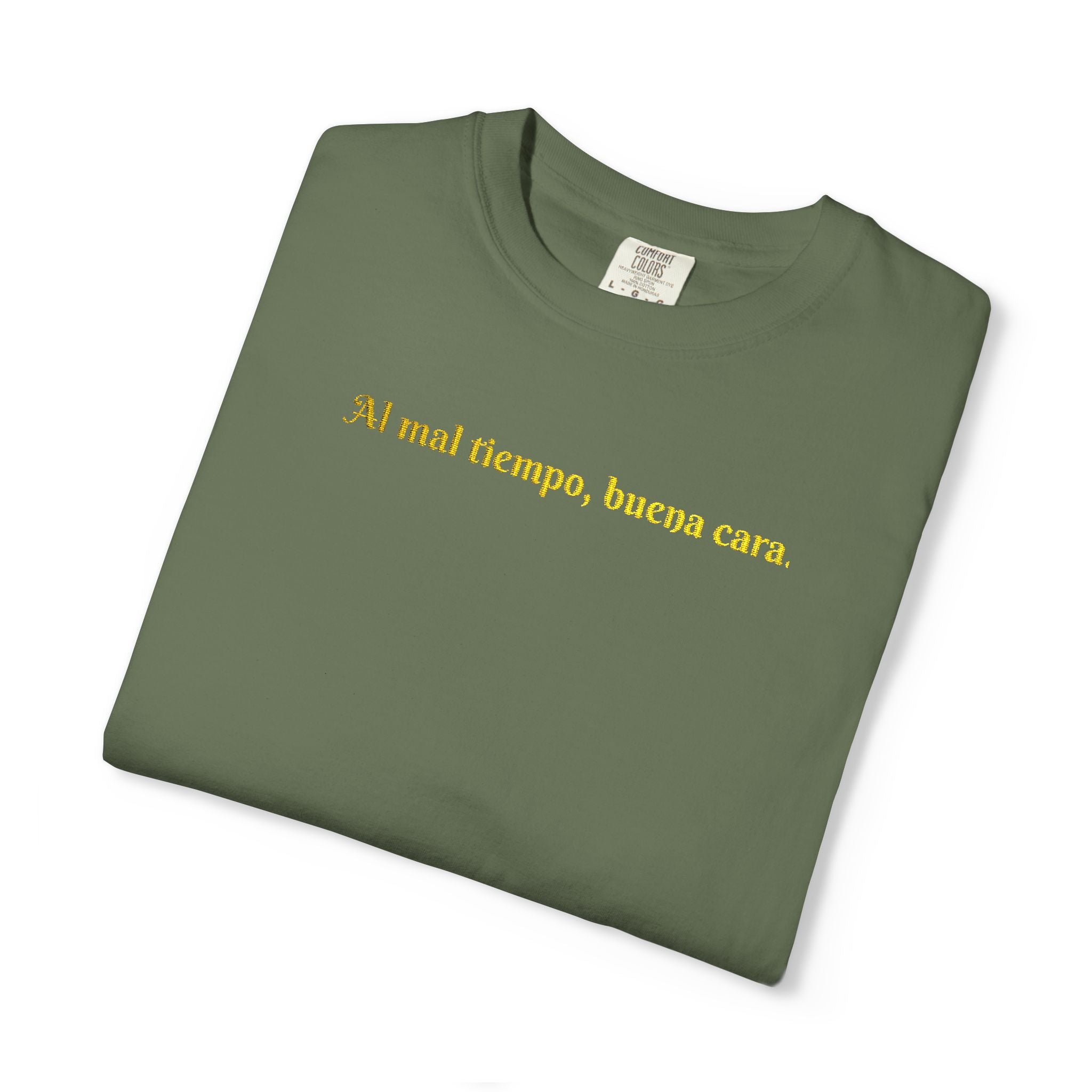 Embroidered Unisex T-shirt - Al mal tiempo, buena cara