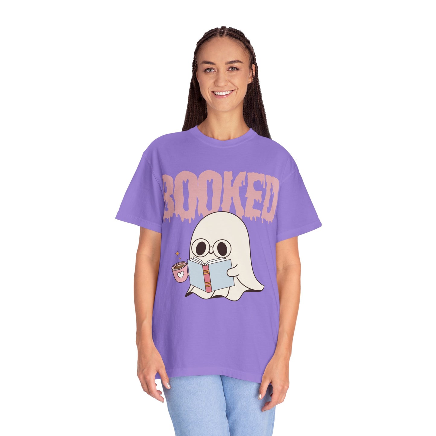Booked Ghost with Coffee Unisex T-shirt