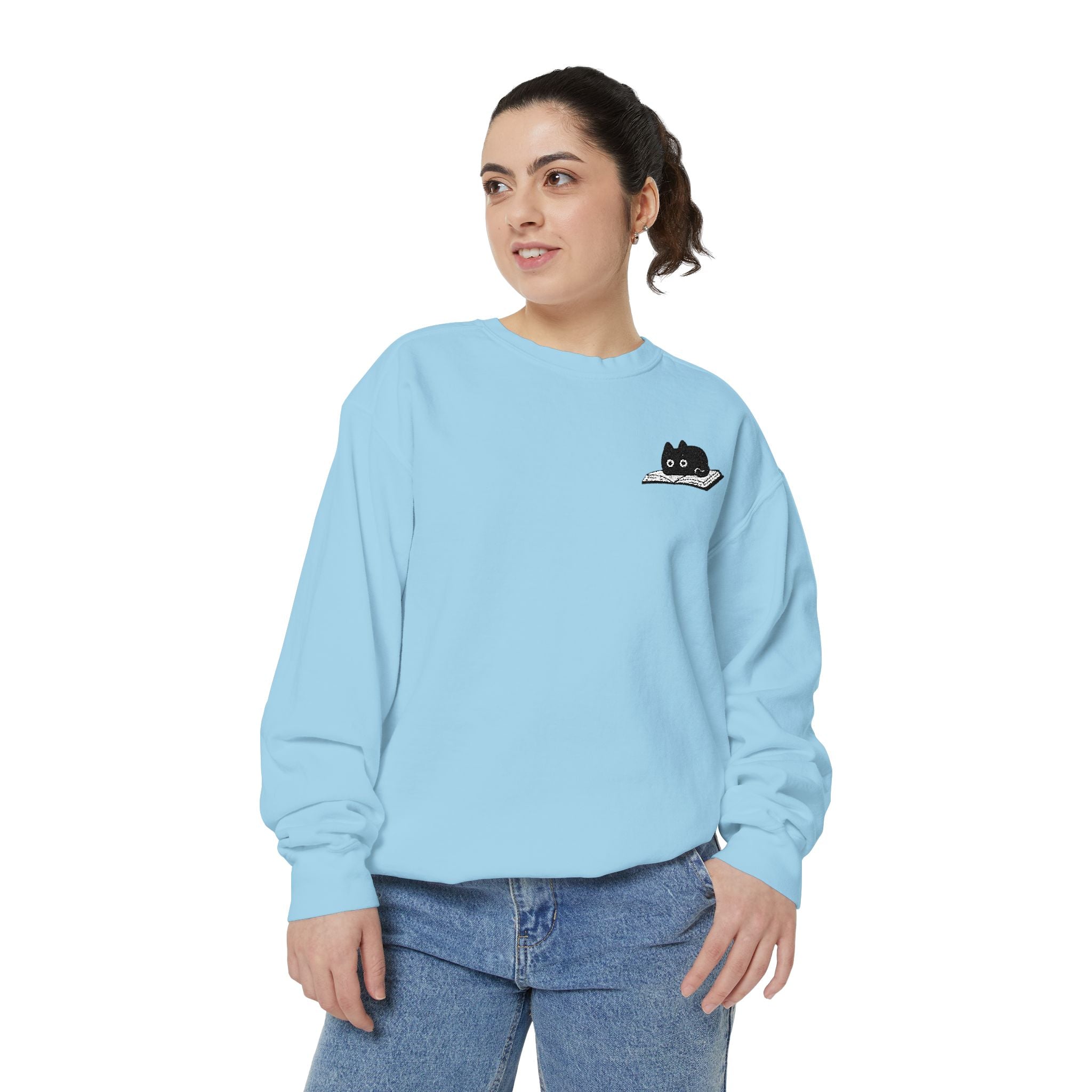 Cat on Book Sweatshirt