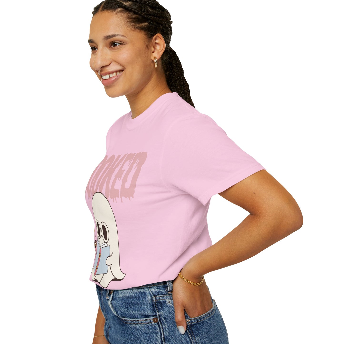 Booked Ghost with Coffee Unisex T-shirt