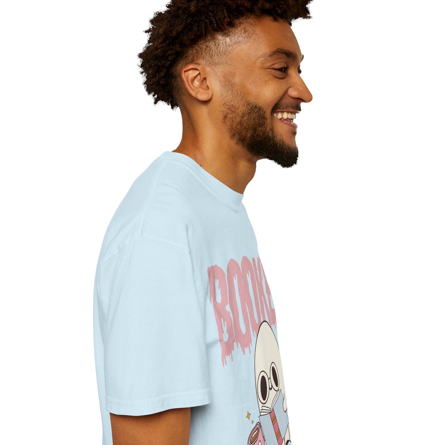 Booked Ghost with Coffee Unisex T-shirt