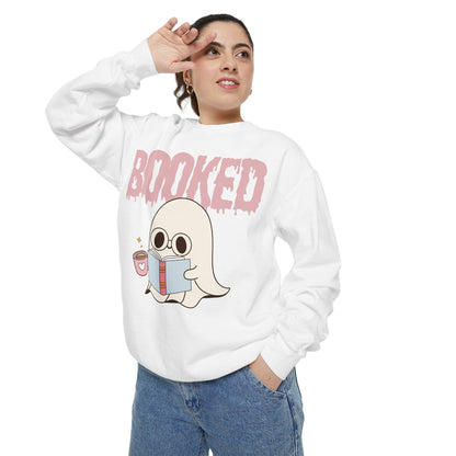Booked Ghost with Coffee Sweatshirt