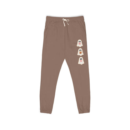 Fleece Sweatpants - Concha Season with Ghosts Eating Conchas Design