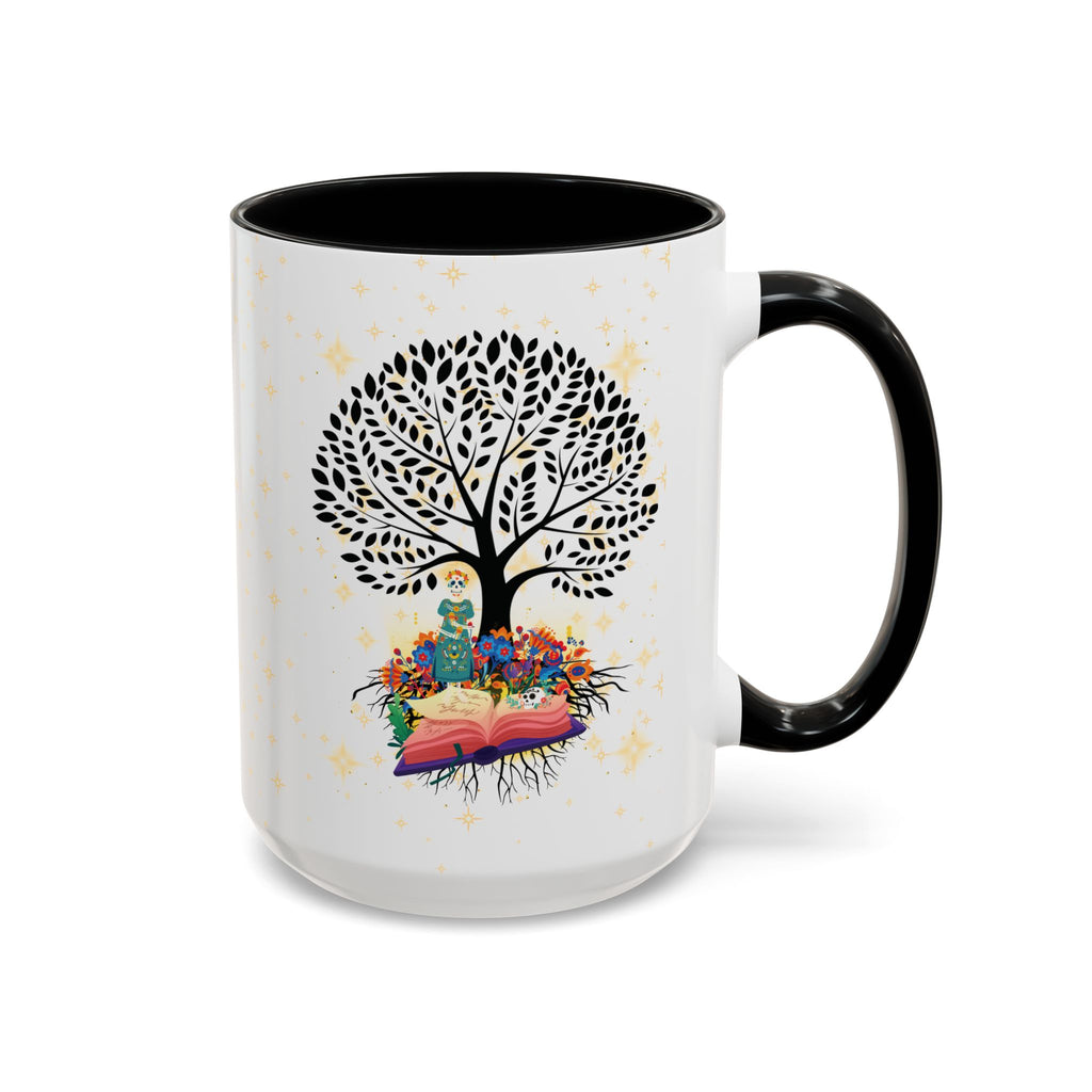 Coffee Mug - Stories are Legacies Too with Catrina, Tree, and Book Design
