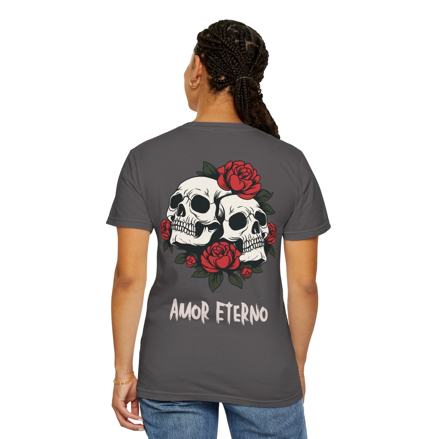 Skull and Roses Tshirt - Amor Eterno Design