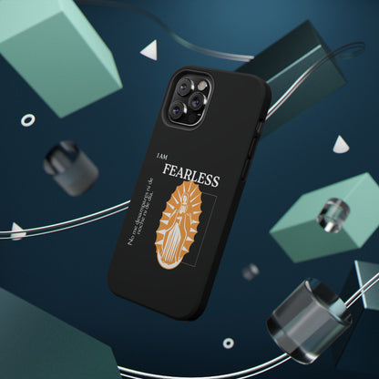 Fearless Impact-Resistant Phone Case, Protective Cover, Inspirational Gift, Unique Design, Motivational Cell Phone Case