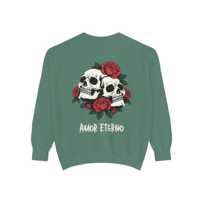 Skull and Roses Sweatshirt - Amor Eterno Design