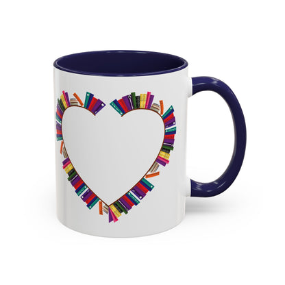 Mug Big Heart Made of Books Coffee Mug (11, 15oz)