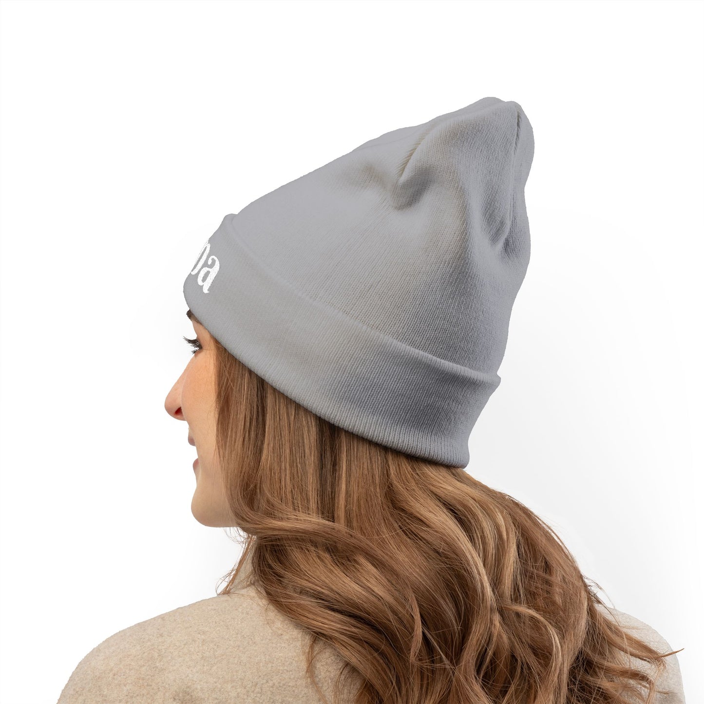 Chic Embroidered Knit Beanie - Stylish Winter Accessory for Trendsetters, Perfect Gift for Latina Pride, Cozy Headwear for Every Occasion