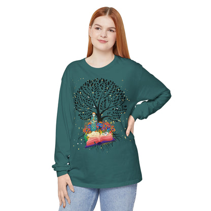 Long Sleeve T-Shirt - Magical Tree with Catrina and Roots Design