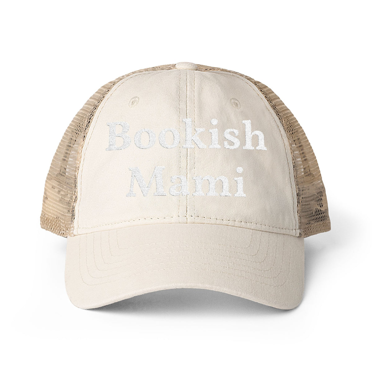Bookish Mami- Women's Washed Mesh-Back Cap