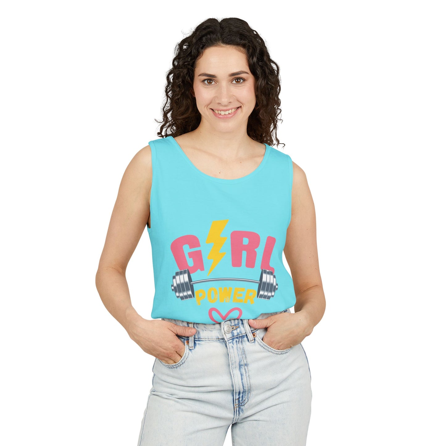 Empower Her: Girl Power Garment Dyed Tank Top