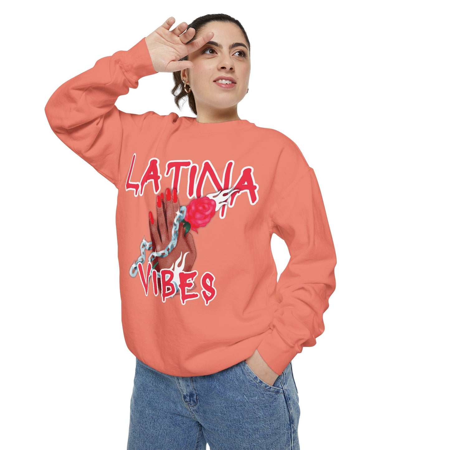 Garment-Dyed Sweatshirt - Latina Vibes