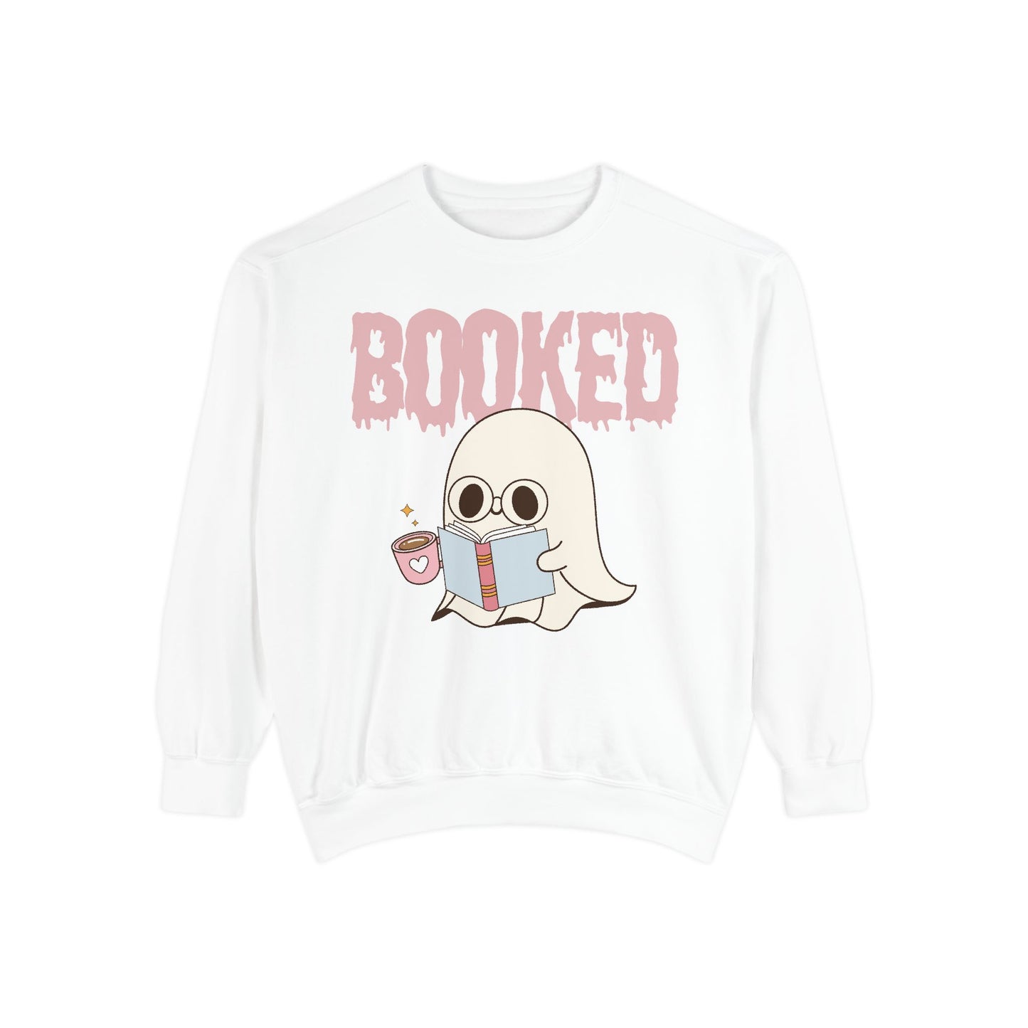 Booked Ghost with Coffee Sweatshirt