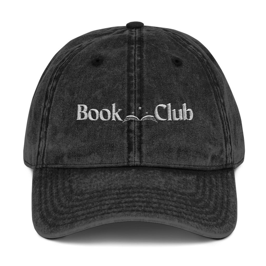 Vintage Book Club Cap - Casual Embroidery Hat for Readers