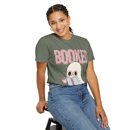 Booked Ghost with Coffee Unisex T-shirt