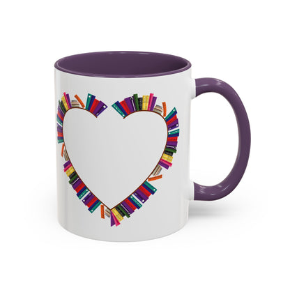 Mug Big Heart Made of Books Coffee Mug (11, 15oz)