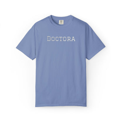Embroidered Doctora T-Shirt — Feminine Doctor Shirt for Professionals