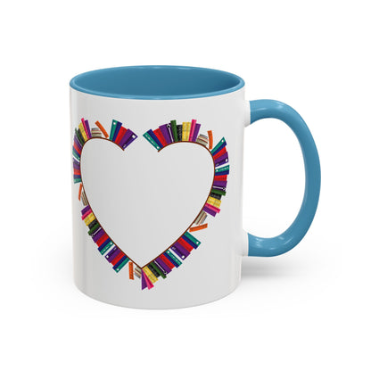 Mug Big Heart Made of Books Coffee Mug (11, 15oz)
