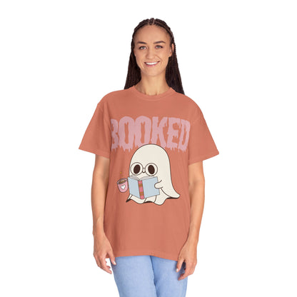 Booked Ghost with Coffee Unisex T-shirt