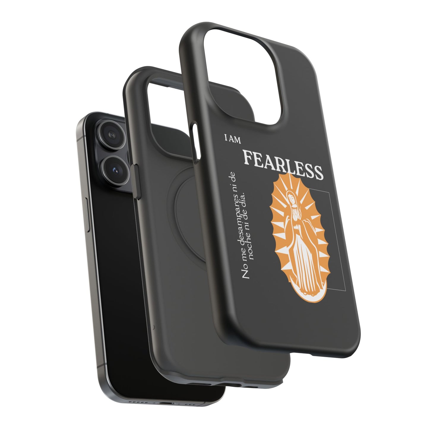 Fearless Impact-Resistant Phone Case, Protective Cover, Inspirational Gift, Unique Design, Motivational Cell Phone Case