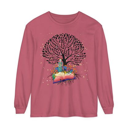 Long Sleeve T-Shirt - Magical Tree with Catrina and Roots Design
