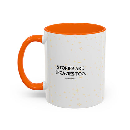Coffee Mug - Stories are Legacies Too with Catrina, Tree, and Book Design