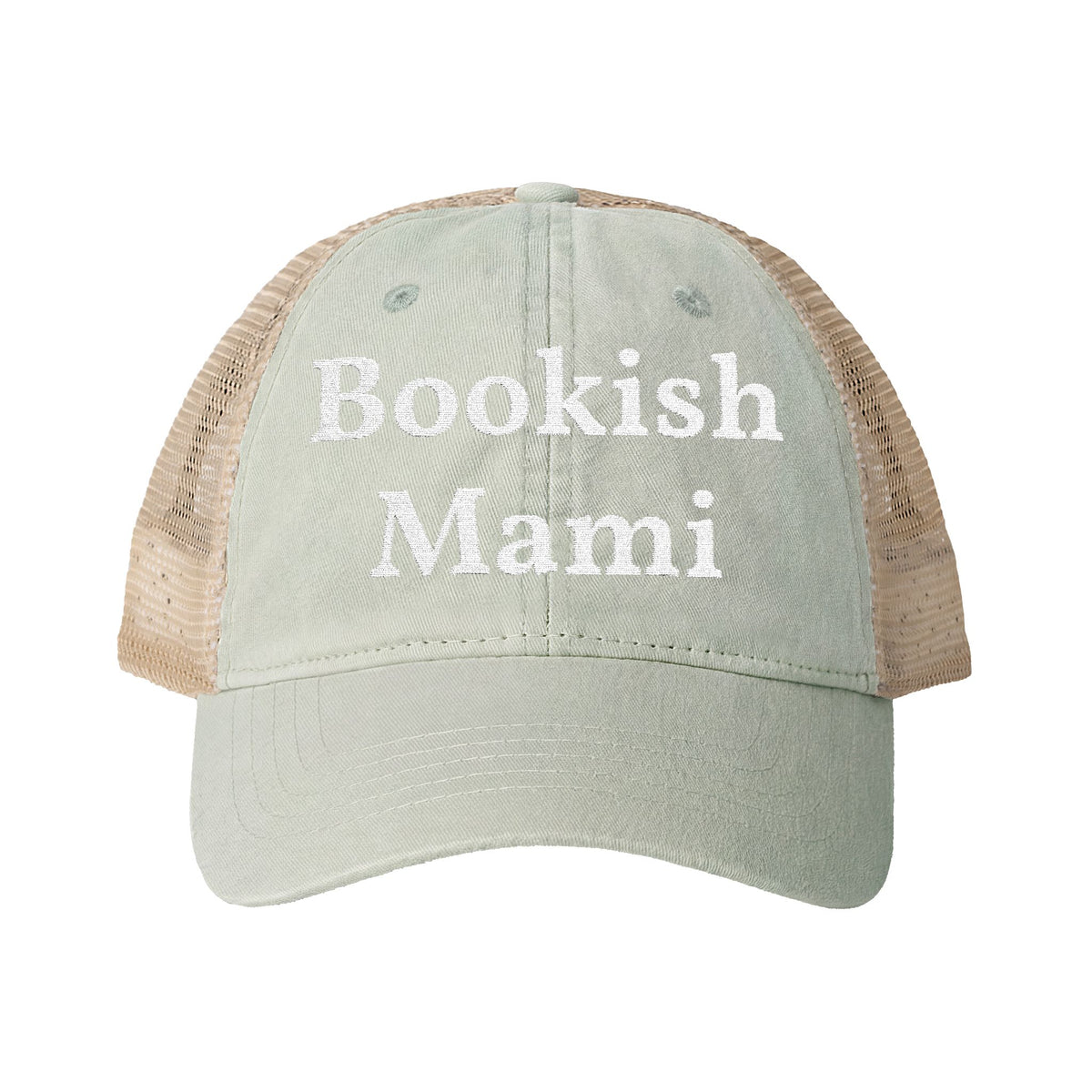 Bookish Mami- Women's Washed Mesh-Back Cap