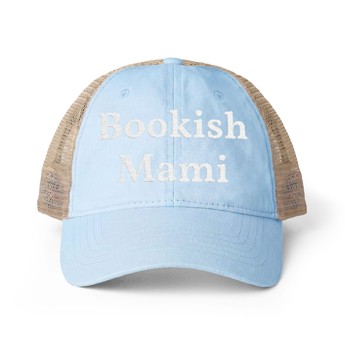 Bookish Mami- Women's Washed Mesh-Back Cap