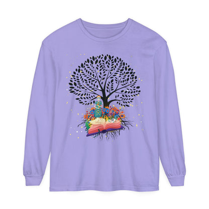 Long Sleeve T-Shirt - Magical Tree with Catrina and Roots Design
