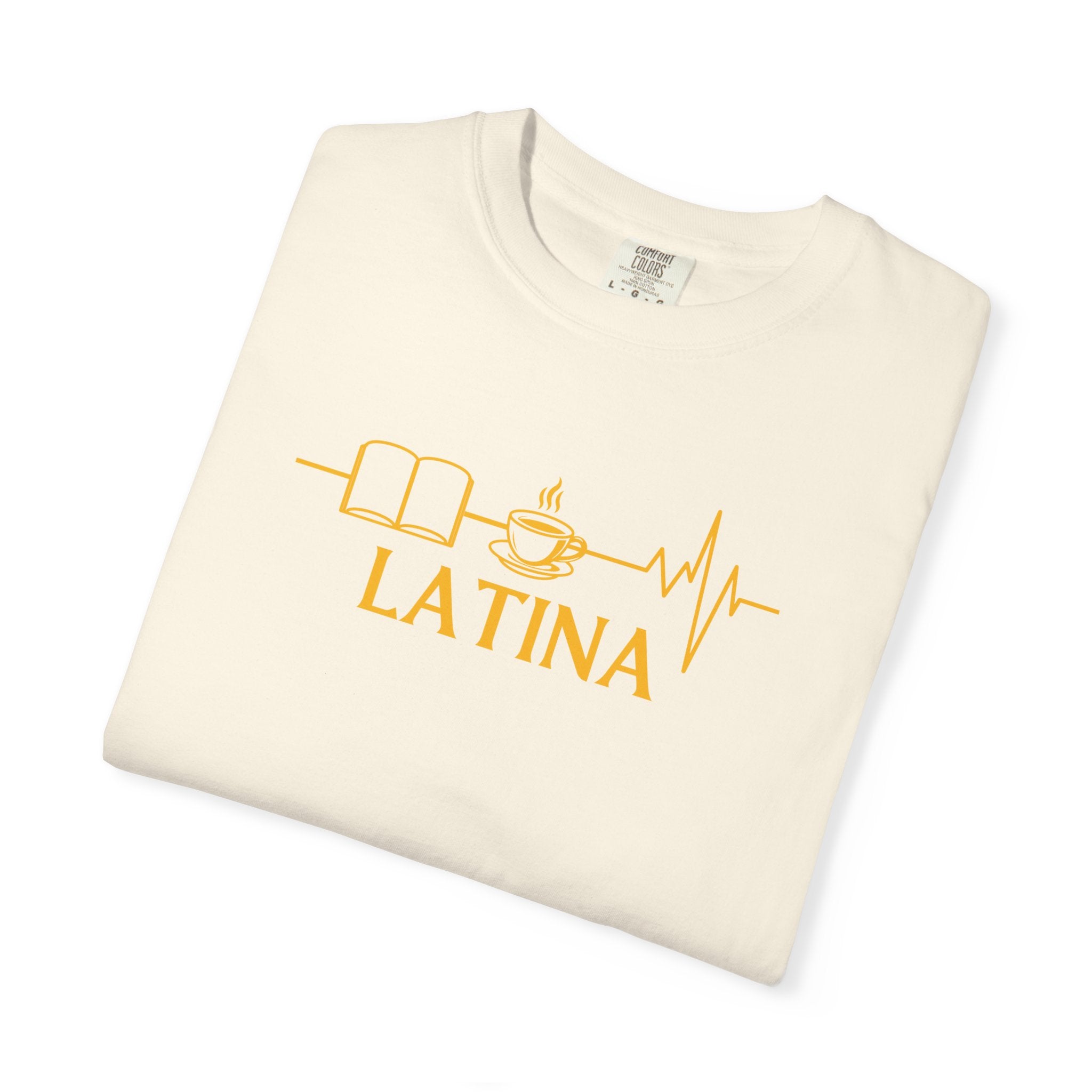 Latina with Coffee & Book Heartbeat T-Shirt