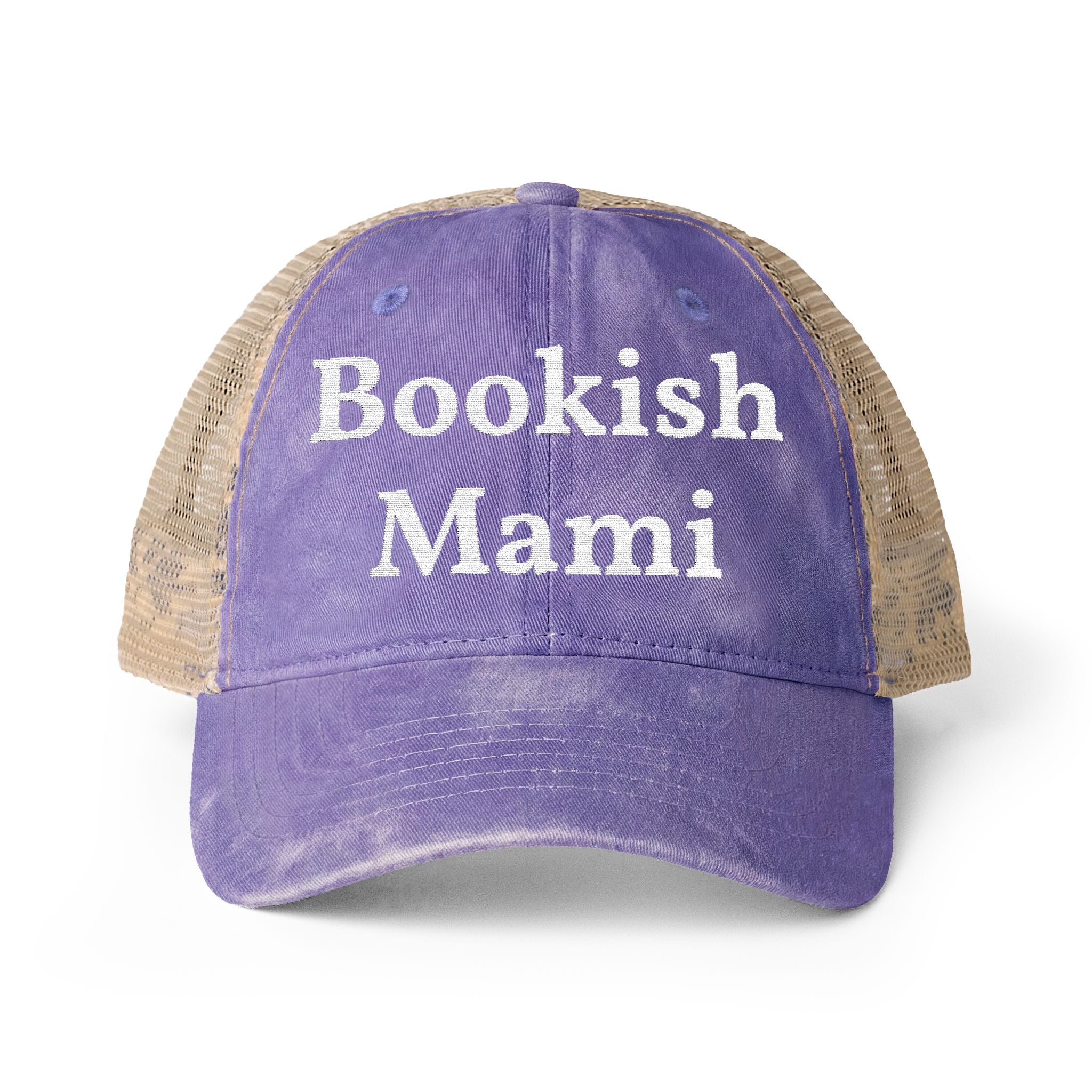 Bookish Mami- Women's Washed Mesh-Back Cap