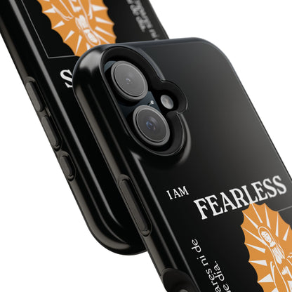 Fearless Impact-Resistant Phone Case, Protective Cover, Inspirational Gift, Unique Design, Motivational Cell Phone Case