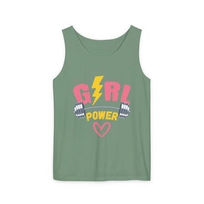 Empower Her: Girl Power Garment Dyed Tank Top