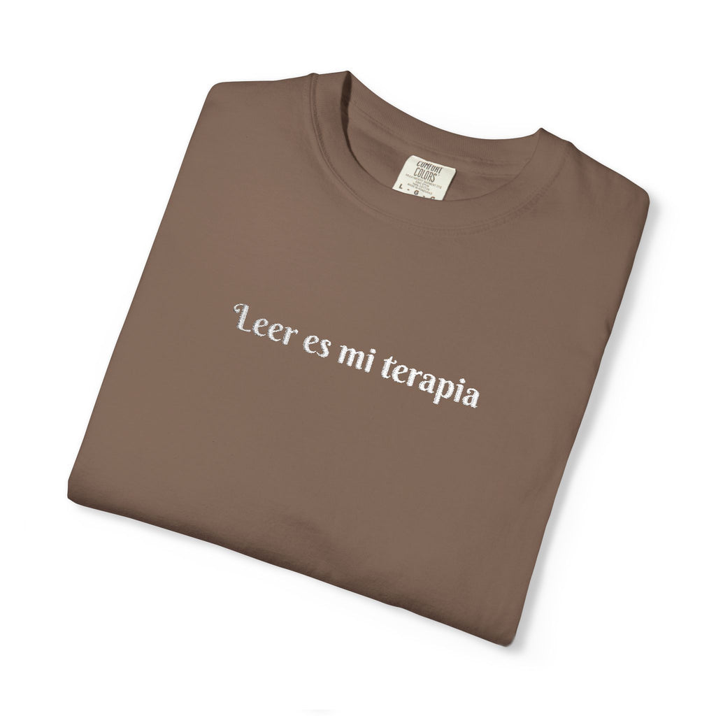 Reading is my therapy Unisex T-shirt Embroidered