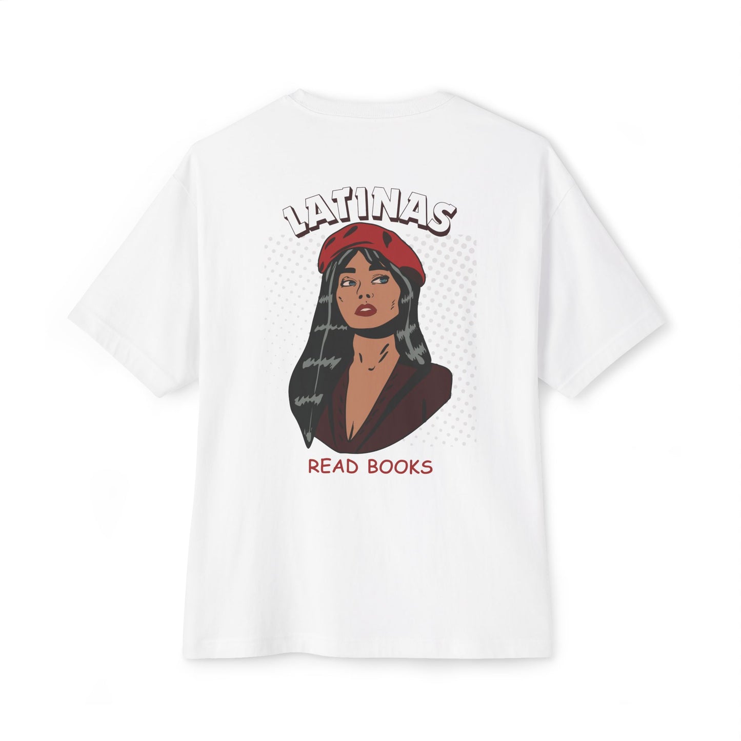 Latinas Read Books Unisex Oversized Boxy TShirt