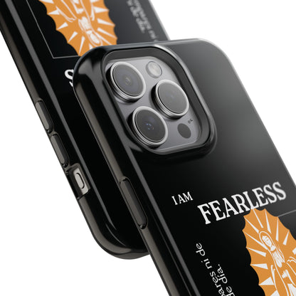 Fearless Impact-Resistant Phone Case, Protective Cover, Inspirational Gift, Unique Design, Motivational Cell Phone Case