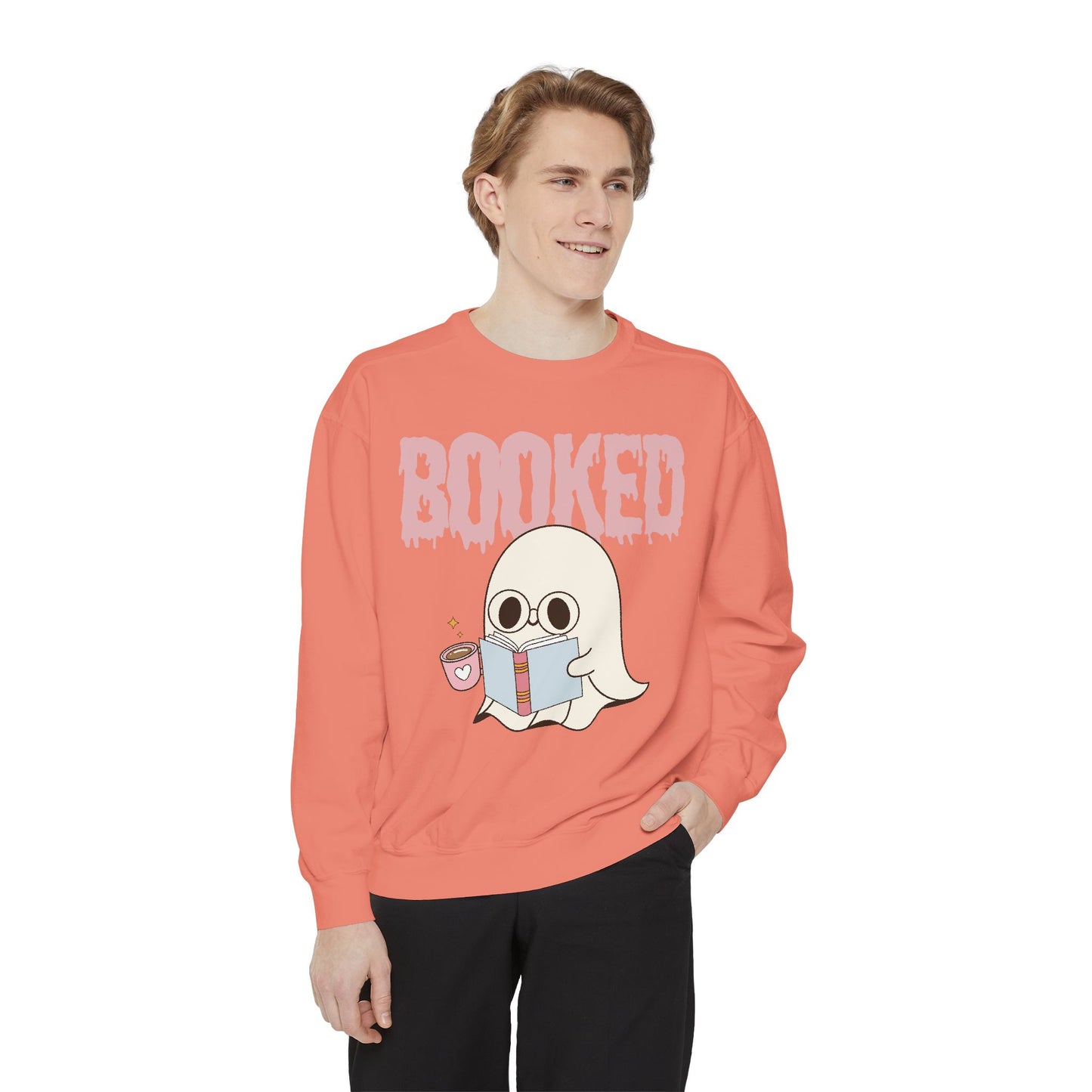 Booked Ghost with Coffee Sweatshirt