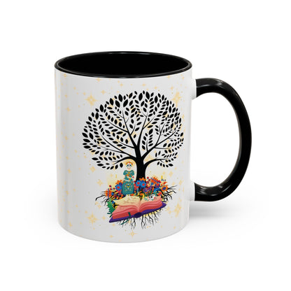 Coffee Mug - Stories are Legacies Too with Catrina, Tree, and Book Design