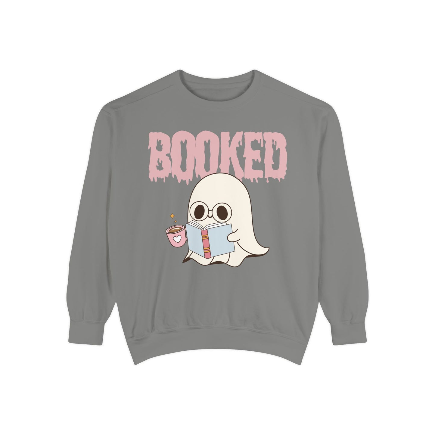 Booked Ghost with Coffee Sweatshirt