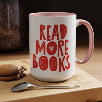 Mug with Heart Design for Book Lovers