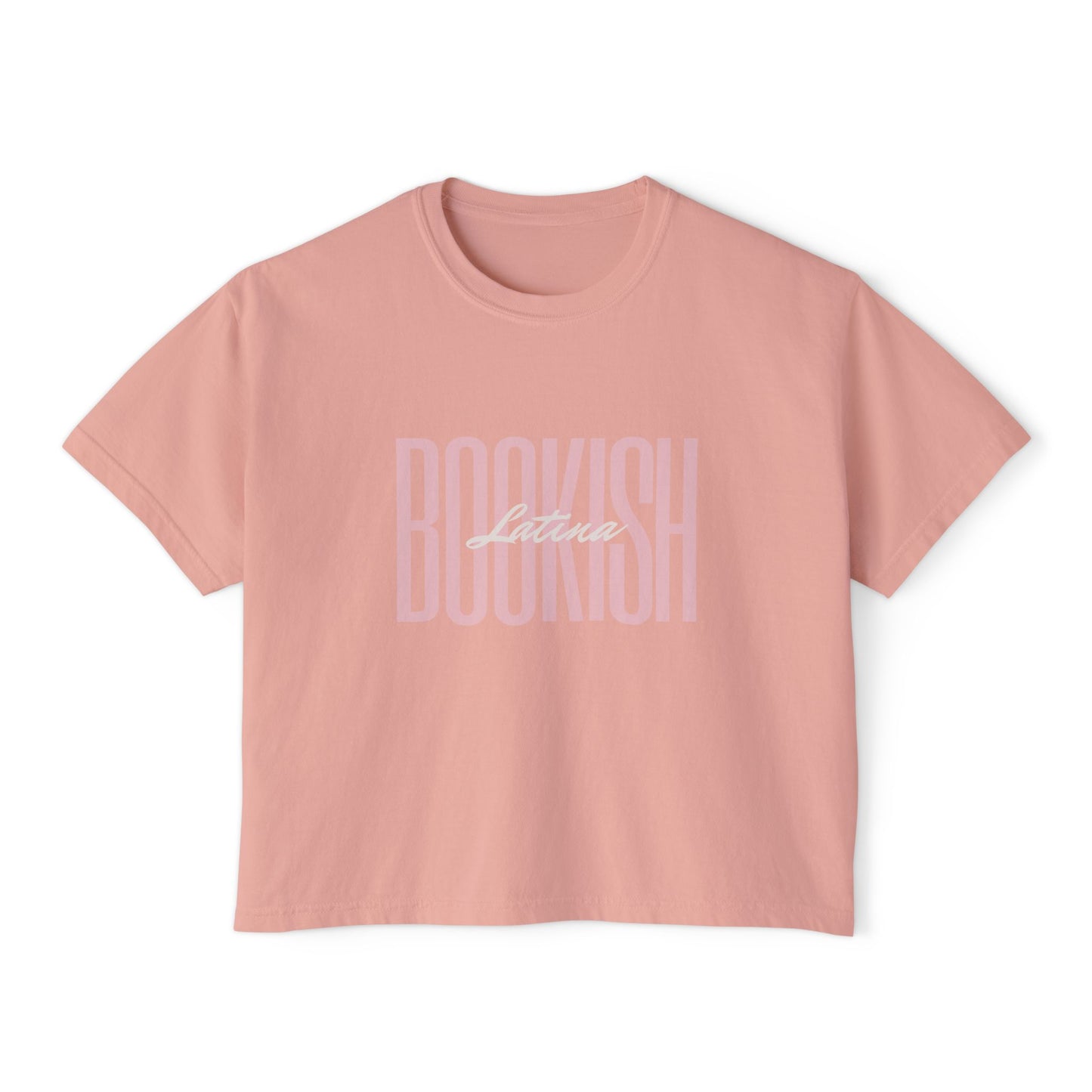 Boxy Tee - Bookish Latina Graphic Shirt for Women
