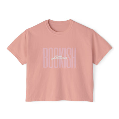 Boxy Tee - Bookish Latina Graphic Shirt for Women