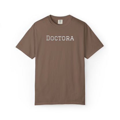 Embroidered Doctora T-Shirt — Feminine Doctor Shirt for Professionals