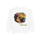 Sweatshirt - Afro Latina Belleza Latina Afro with Flowers Print
