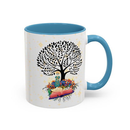 Coffee Mug - Stories are Legacies Too with Catrina, Tree, and Book Design